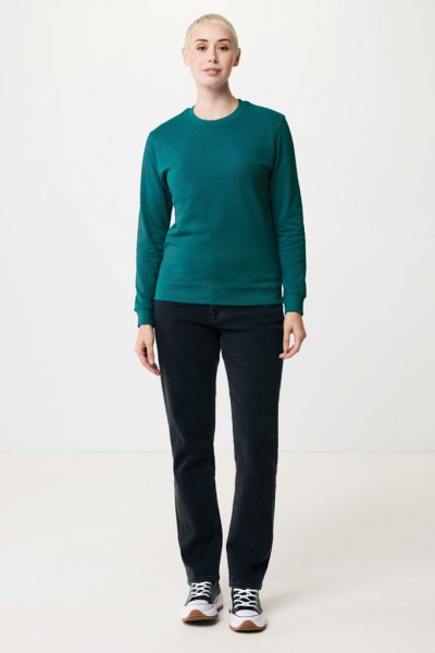 IQONIQ Zion Rundhals-Sweater aus recycelter Baumwolle, verdigris XXXL