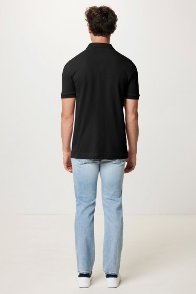 IQONIQ Yosemite Piqué-Poloshirt aus recycelter Baumwolle, schwarz L