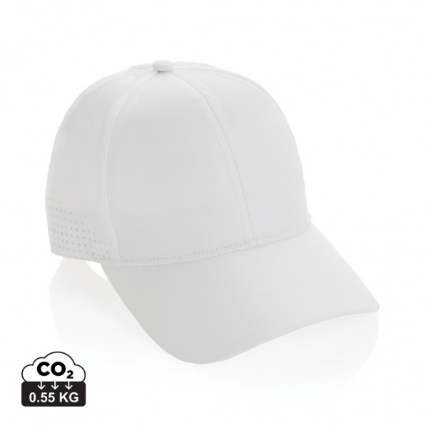 Impact AWARE™ rPET 6-Panel-Sportkappe, weiß
