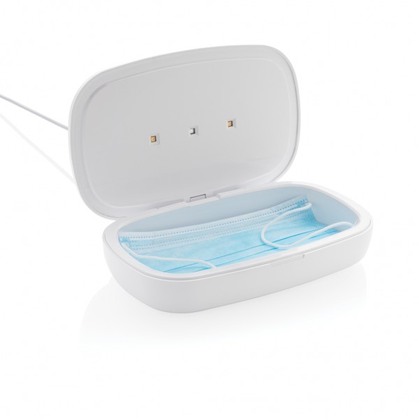 UV-C Sterilisations-Box mit 5W Wireless Charger, weiß