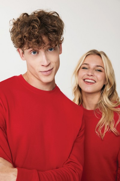 IQONIQ Etosha Lightweight Sweater aus recycelter Baumwolle, rot XS