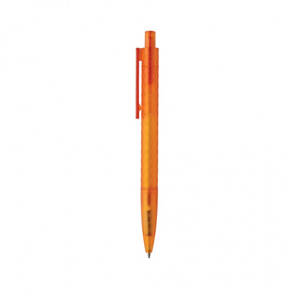 X3 Frosted-Pen aus GRS recyceltem PC, orange