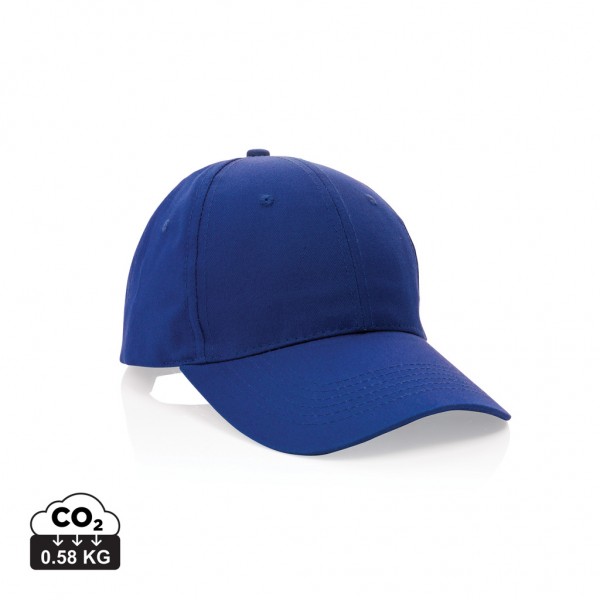 Impact 6 Panel Kappe aus 190gr rCotton mit AWARE™ Tracer, blau