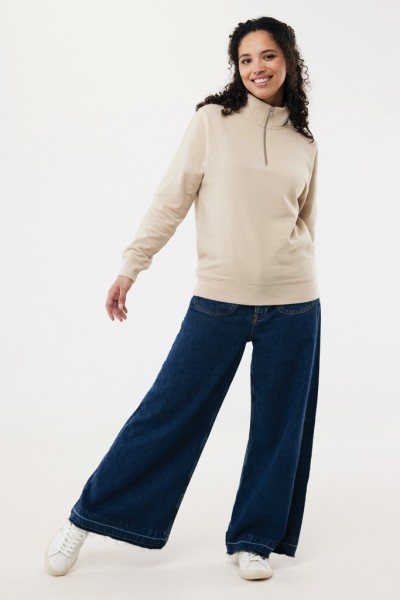 IQONIQ Elgon Quarter-Zip-Sweater aus rec. Baumwolle, desert L