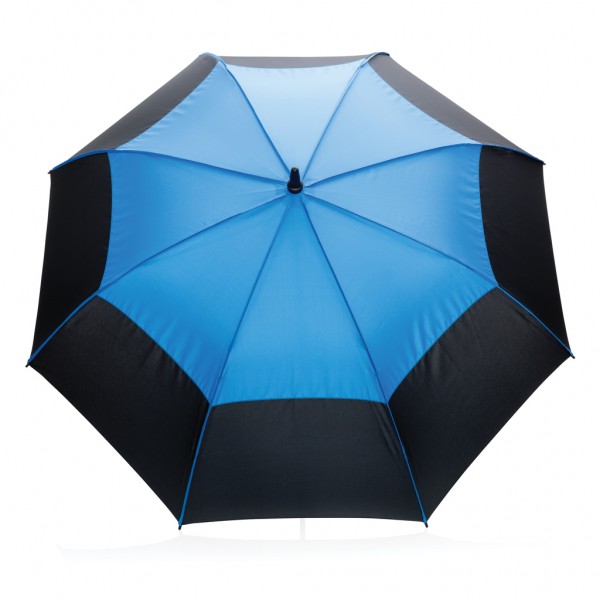 27` Impact AWARE™ RPET 190T Auto-Open Stormproof-Schirm, blau