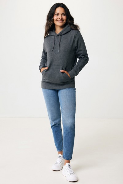 IQONIQ Torres ungefärbter Hoodie aus recycelter Baumwolle, heather anthracite M