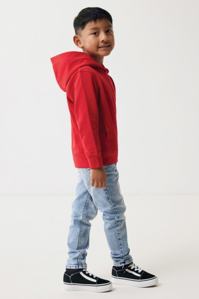 IQONIQ Yengo KidsHoodie mit Seitentaschen aus rec. Baumwolle, rot 910