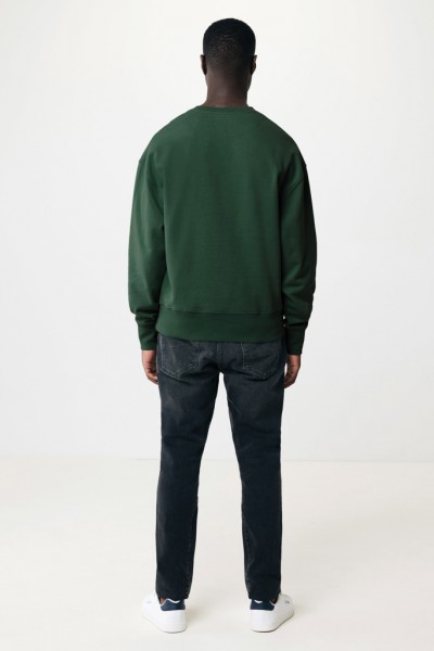 IQONIQ Kruger Relax-Rundhals-Sweater aus recycelt. Baumwolle, forest green S