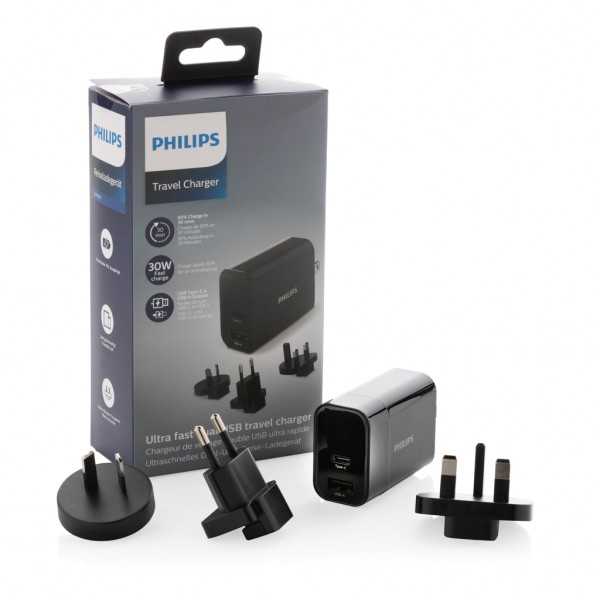 Philips Ultra Fast PD Travel-Charger, schwarz