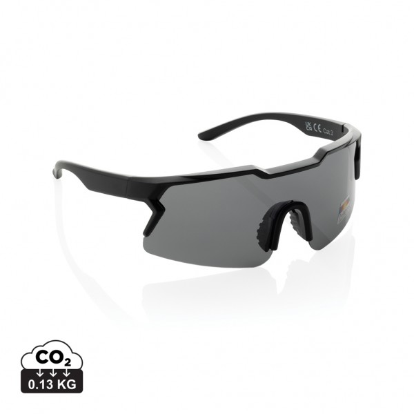 SproShield RCS Sportbrille mit polarisierten Gläsern, schwarz