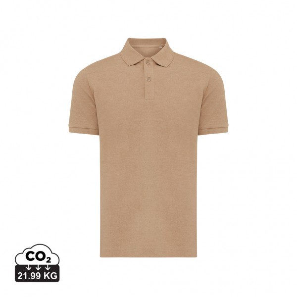 IQONIQ Yosemite Piqué-Poloshirt aus recycelter Baumwolle, heather brown 5XL