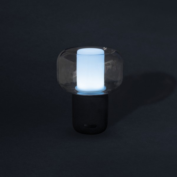 Lux 10W Lautsprecherlampe aus RCS recyceltem Kunststoff, schwarz