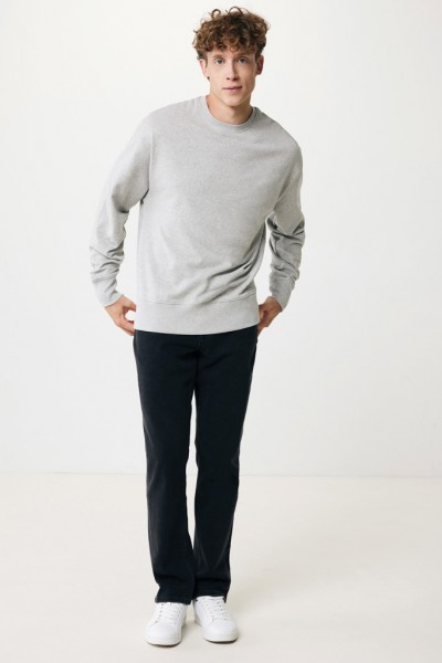 IQONIQ Kruger Relax-Rundhals-Sweater aus recycelt. Baumwolle, heather grey XXL