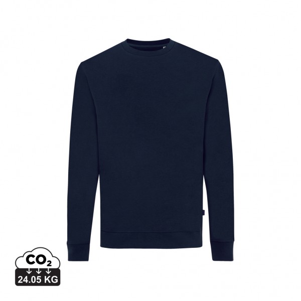 IQONIQ Zion Rundhals-Sweater aus recycelter Baumwolle, navy blau 5XL