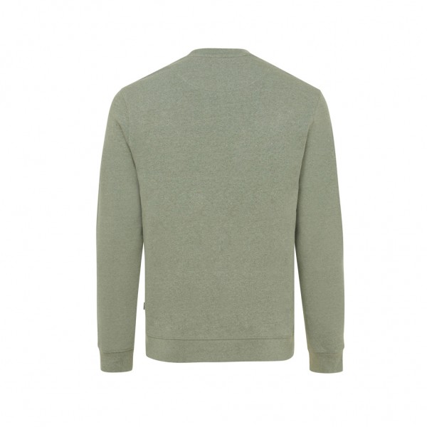 IQONIQ Denali ungefärbt. Rundhals-Sweater aus recycelter BW, heather green XXS