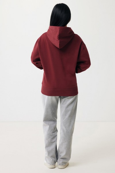 IQONIQ Yoho Relax-Hoodie aus recycelter Baumwolle, burgunderrot L