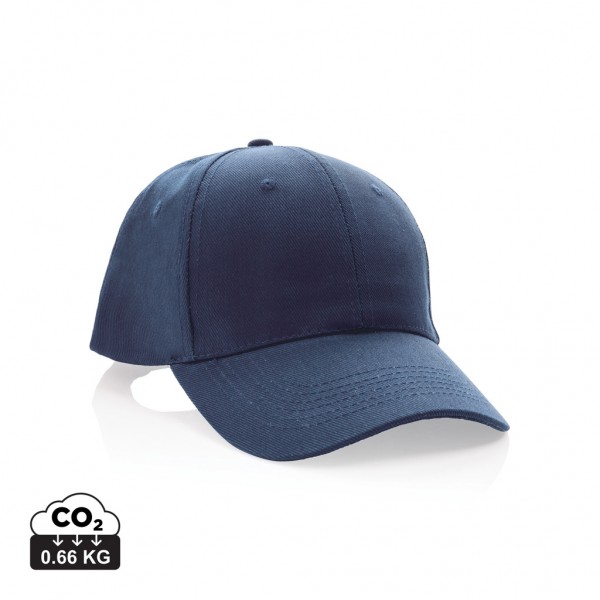 Impact 6 Panel Kappe aus 280gr rCotton mit AWARE™ Tracer, navy blau