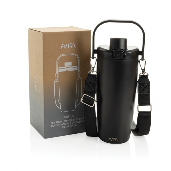 Avira Ayala Crossbody Duosip Becher aus RCS rec. Stahl, schwarz