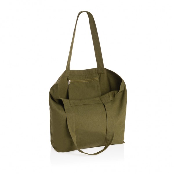 Impact Aware™ 240g/m² rcCanvas Shopper + Tasche, ungefärbt, grün
