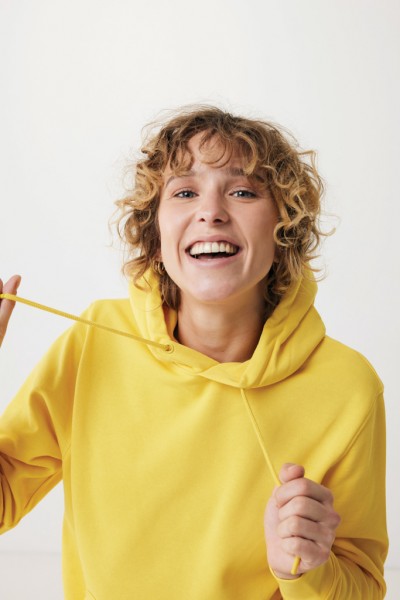 IQONIQ Rila Lightweight Hoodie aus recycelter Baumwolle, gelb XXXL