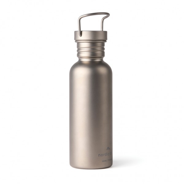 Nordic Drift Trail Ultraleichte Titan-Wasserflasche 600ml, silber