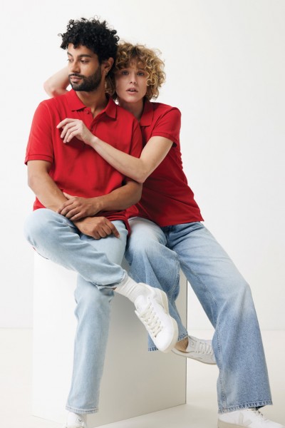 IQONIQ Yosemite Damen Piqué-Poloshirt aus rec. Baumwolle, rot M