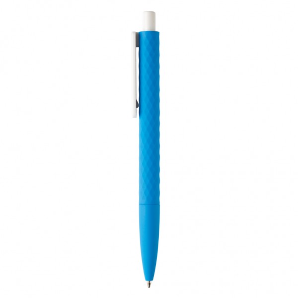 X3-Stift mit Smooth-Touch aus RCS recyceltem ABS, blau