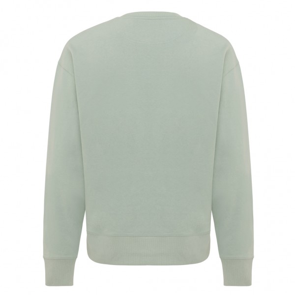 IQONIQ Kruger Relax-Rundhals-Sweater aus recycelt. Baumwolle, Iceberg green XXS