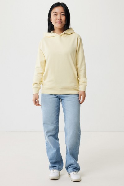 IQONIQ Yengo Hoodie mit Seitentaschen aus rec. Baumwolle, cream yellow S