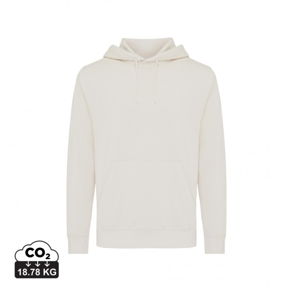 IQONIQ Rila Lightweight Hoodie aus recycelter Baumwolle, ivory white XXL