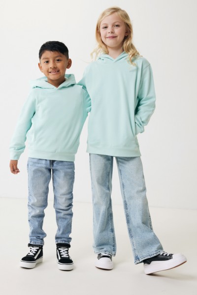 IQONIQ Yengo KidsHoodie mit Seitentaschen aus rec. Baumwolle, crushed mint 1112