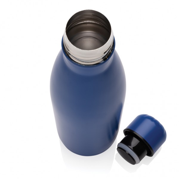 Eureka einwandige Wasserflasche aus RCS rec. Stainless-Steel, blau