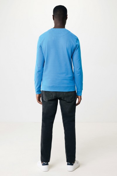 IQONIQ Zion Rundhals-Sweater aus recycelter Baumwolle, tranquil blue XXXL