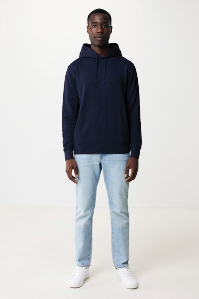 IQONIQ Rila Lightweight Hoodie aus recycelter Baumwolle, navy blau M