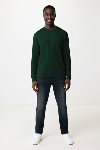 IQONIQ Zion Rundhals-Sweater aus recycelter Baumwolle, forest green XL