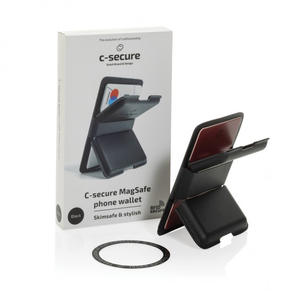 C-Secure MagSafe Phone-Wallet, schwarz