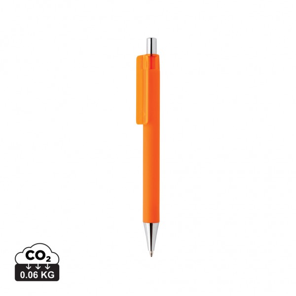 X8 Stift mit Smooth-Touch aus RCS recyceltem ABS, orange