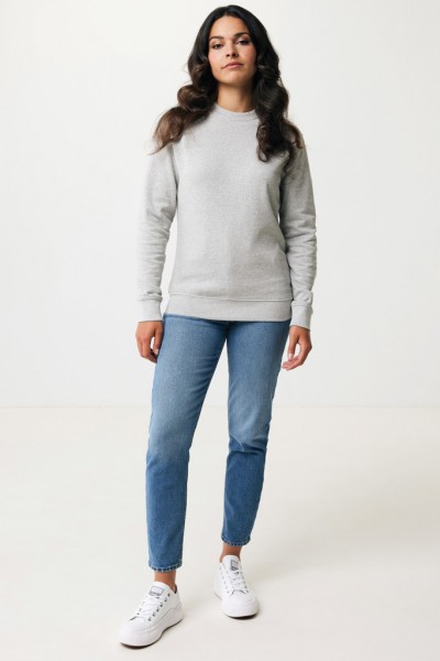 IQONIQ Denali ungefärbt. Rundhals-Sweater aus recycelter BW, heather grey XXXL