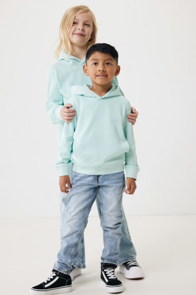 IQONIQ Yengo KidsHoodie mit Seitentaschen aus rec. Baumwolle, crushed mint 910