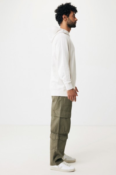 IQONIQ Yengo Hoodie mit Seitentaschen aus rec. Baumwolle, ivory white L