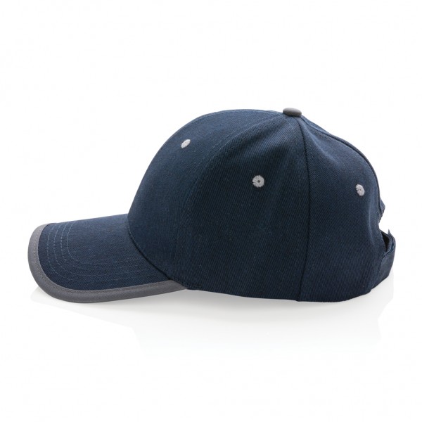 Impact AWARE™ 280gr Brushed rCotton 6 Panel Kontrast-Cap, navy blau