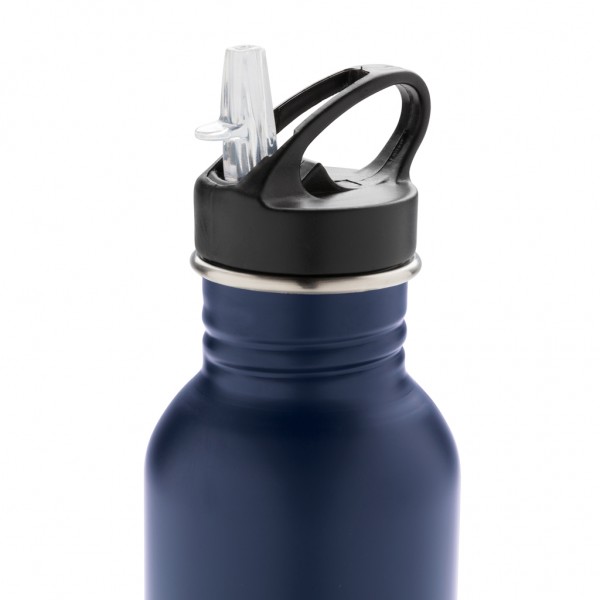Deluxe Sportflasche aus Edelstahl, navy blau