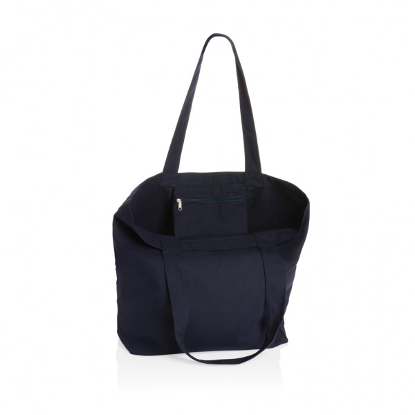 Impact Aware™ 240g/m² rcCanvas Shopper + Tasche, ungefärbt, navy blau