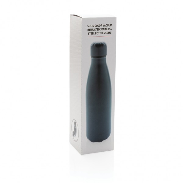 Solid Color Vakuum Stainless-Steel Flasche 750ml, blau