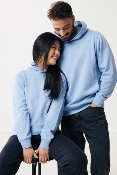 IQONIQ Yengo Hoodie mit Seitentaschen aus rec. Baumwolle, sky blue S