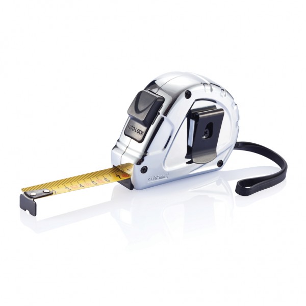 3m/16mm Auto-Stopp Maßband Ergonomic, silber