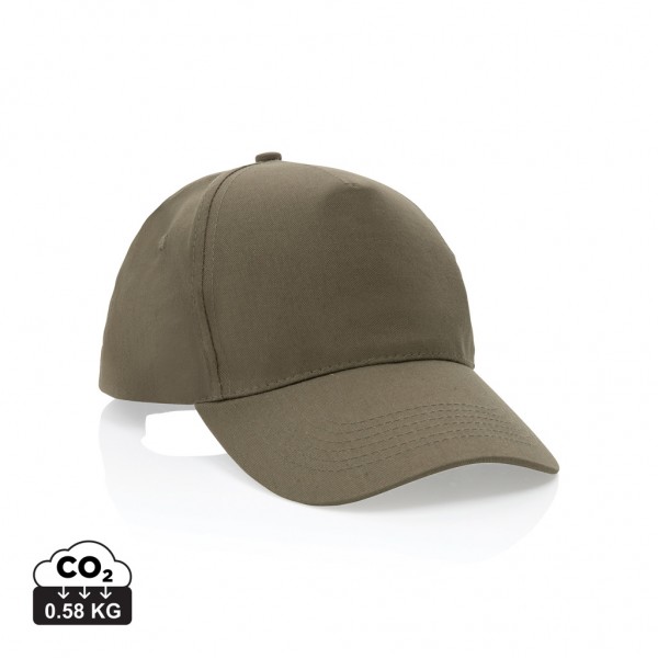 Impact 5 Panel Kappe aus 190gr rCotton mit AWARE™ Tracer, grün