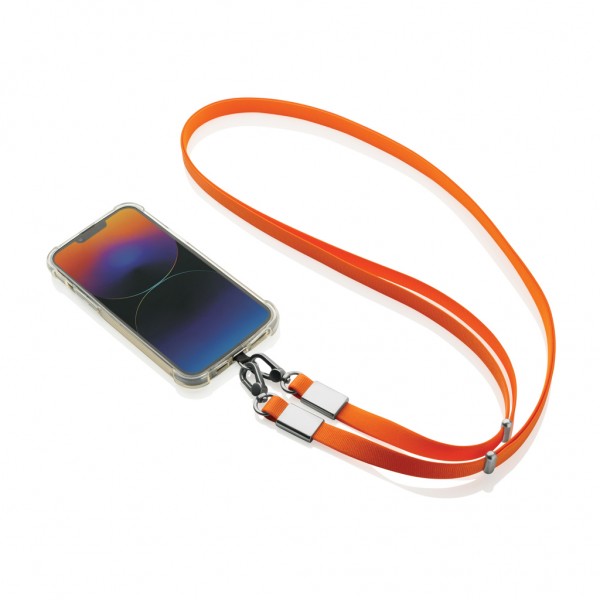 Nivo Crossbody-Handyband aus RCS recyceltem PET, orange