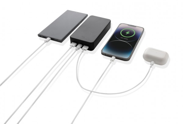 Boostcore 20.000mAh Powerbank aus RCS rec. Kunststoff, schwarz