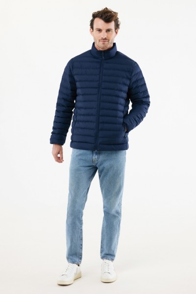 IQONIQ Maiko Herren Steppjacke aus recyceltem Polyester, navy blau M